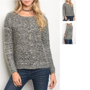 M. Rena back zip sweater